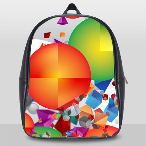 Design Art (design 28) School Bag (Large) from ArtsNow.com Front