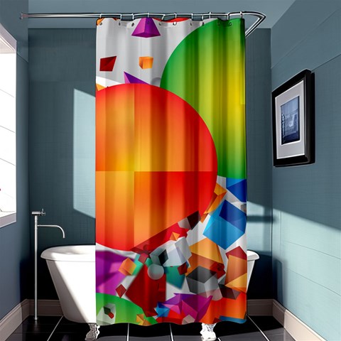 Design Art (design 28) Shower Curtain 36  x 72  (Stall) from ArtsNow.com Curtain(36 X72 ) - 33.26 x66.24  Curtain(36 X72 )