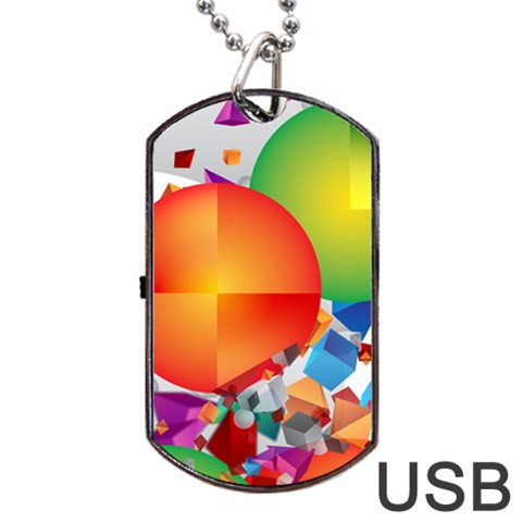 Design Art (design 28) Dog Tag USB Flash (One Side) from ArtsNow.com Front