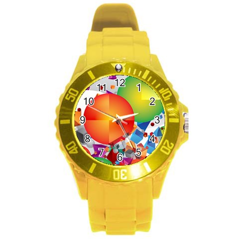 Design Art (design 28) Round Plastic Sport Watch (L) from ArtsNow.com Front