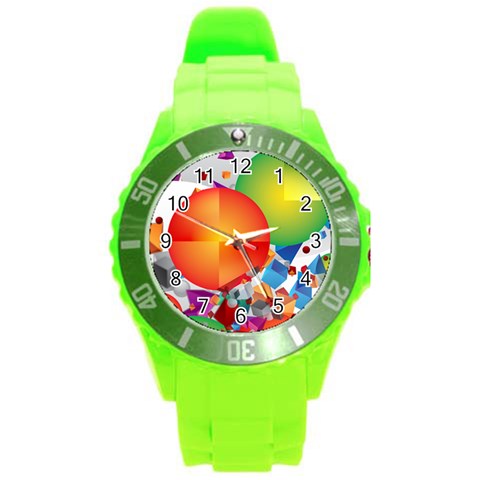 Design Art (design 28) Round Plastic Sport Watch (L) from ArtsNow.com Front