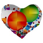 Design Art (design 28) Large 19  Premium Heart Shape Cushion