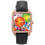 Design Art (design 28) Rose Gold Leather Watch 