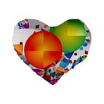 Design Art (design 28) Standard 16  Premium Flano Heart Shape Cushion 