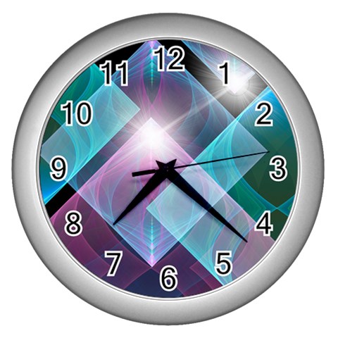 Design Art (design 26) Wall Clock (Silver) from ArtsNow.com Front