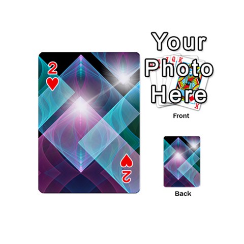 Design Art (design 26) Playing Cards 54 (Mini) from ArtsNow.com Front - Heart2