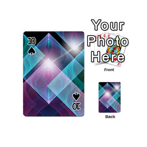 Design Art (design 26) Playing Cards 54 (Mini) from ArtsNow.com Front - Spade10