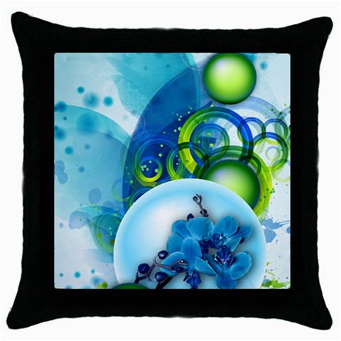 Design Art (design 25) Throw Pillow Case (Black) from ArtsNow.com Front