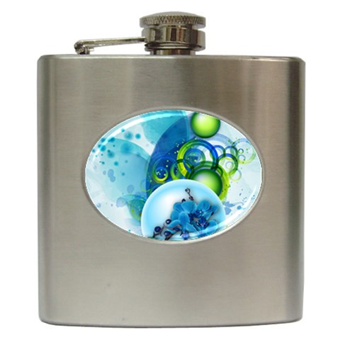 Design Art (design 25) Hip Flask (6 oz) from ArtsNow.com Front