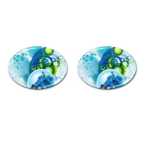 Design Art (design 25) Cufflinks (Oval) from ArtsNow.com Front(Pair)