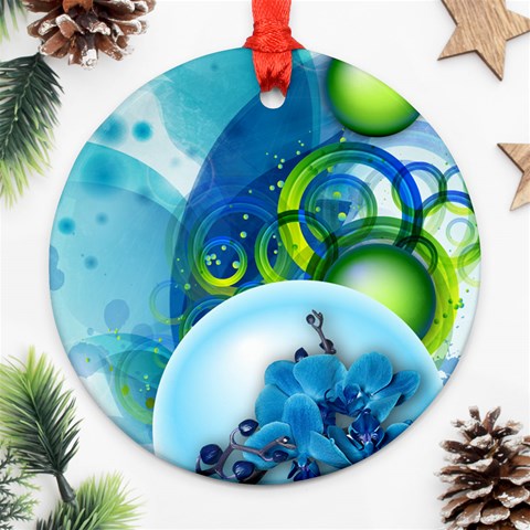 Design Art (design 25) Round Ornament (Two Sides) from ArtsNow.com Front