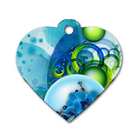 Design Art (design 25) Dog Tag Heart (One Side) from ArtsNow.com Front