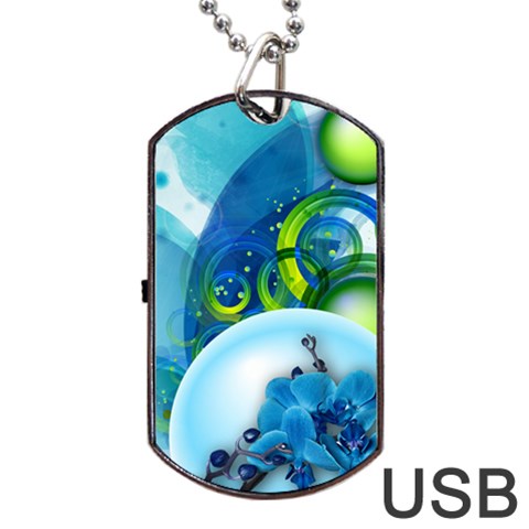 Design Art (design 25) Dog Tag USB Flash (One Side) from ArtsNow.com Front