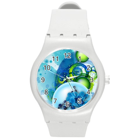 Design Art (design 25) Round Plastic Sport Watch (M) from ArtsNow.com Front