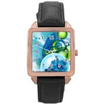 Design Art (design 25) Rose Gold Leather Watch 