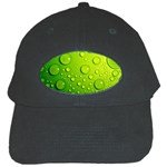 Green Water Drops Black Cap