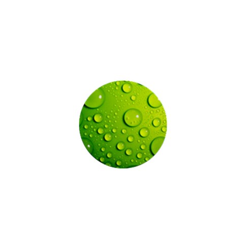 Green Water Drops 1  Mini Button from ArtsNow.com Front