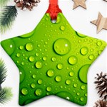 Green Water Drops Ornament (Star)