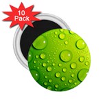 Green Water Drops 2.25  Magnet (10 pack)