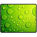 Green Water Drops Fleece Blanket (Medium)