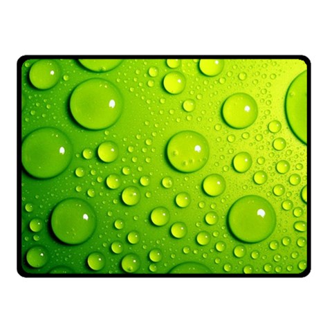 Green Water Drops Fleece Blanket (Small) from ArtsNow.com 50 x40  Blanket Front