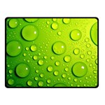 Green Water Drops Fleece Blanket (Small)