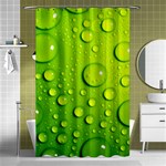 Green Water Drops Shower Curtain 48  x 72  (Small)