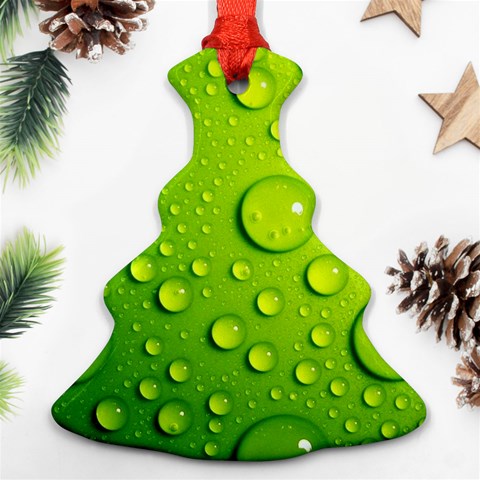 Green Water Drops Ornament (Christmas Tree)  from ArtsNow.com Front