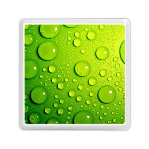 Green Water Drops Memory Card Reader (Square) from ArtsNow.com Front