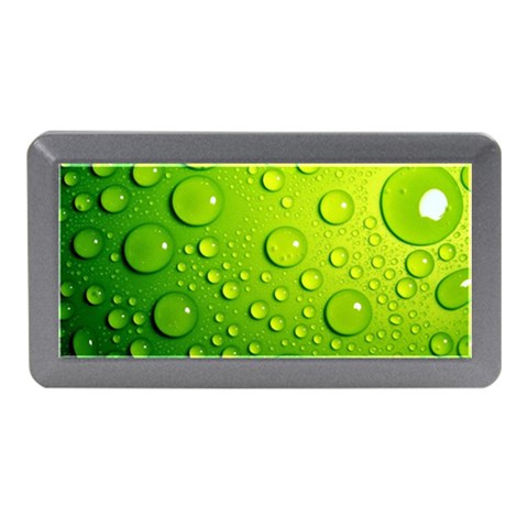 Green Water Drops Memory Card Reader (Mini) from ArtsNow.com Front