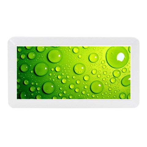 Green Water Drops Memory Card Reader (Mini) from ArtsNow.com Front