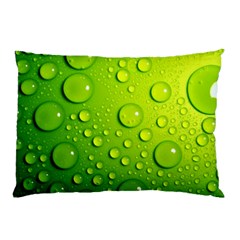 Green Water Drops Pillow Case (Two Sides) from ArtsNow.com Front