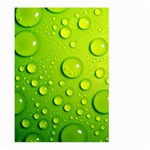 Green Water Drops Large Garden Flag (Two Sides)