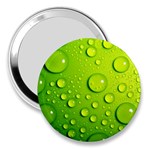 Green Water Drops 3  Handbag Mirror