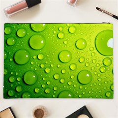 Green Water Drops Cosmetic Bag (XXL) from ArtsNow.com Back