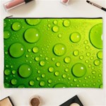 Green Water Drops Cosmetic Bag (XXXL)