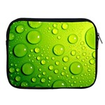 Green Water Drops Apple iPad Zipper Case