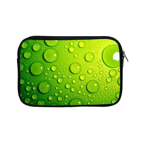 Green Water Drops Apple iPad Mini Zipper Case from ArtsNow.com Front