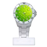 Green Water Drops Plastic Nurses Watch