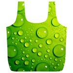 Green Water Drops Full Print Recycle Bag (XL)