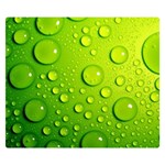 Green Water Drops Double Sided Flano Blanket (Small)