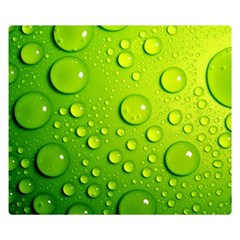 Green Water Drops Double Sided Flano Blanket (Small) from ArtsNow.com 50 x40  Blanket Back