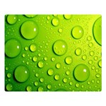 Green Water Drops Double Sided Flano Blanket (Large)