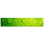 Green Water Drops Small Flano Scarf