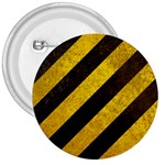 Black And Yellow Caution 3  Button