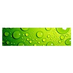 Green Water Drops Satin Scarf (Oblong)