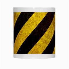 Black And Yellow Caution White Mug from ArtsNow.com Center