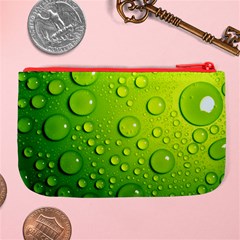 Green Water Drops Large Coin Purse from ArtsNow.com Back