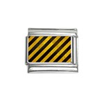 Black And Yellow Caution Italian Charm (9mm)