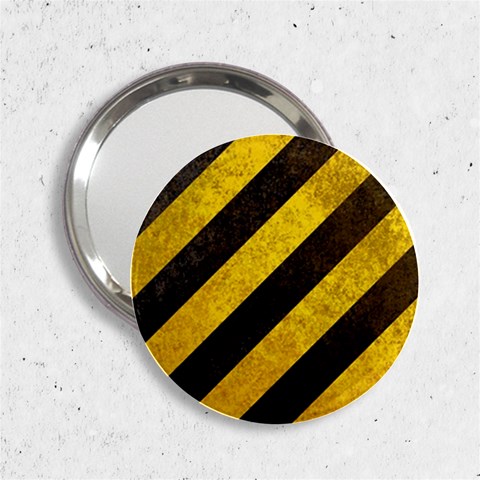 Black And Yellow Caution 2.25  Handbag Mirror from ArtsNow.com Front